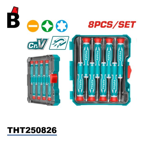 طقم مفكات دقيقة توتال THT250826