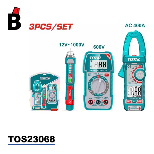 طقم فحص كهرباء توتال TOS23068