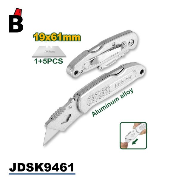 مشرط المنيوم طوي مع 6 شفرات JDSK9461 مشرط المنيوم JDSK9461 - باشا تولز