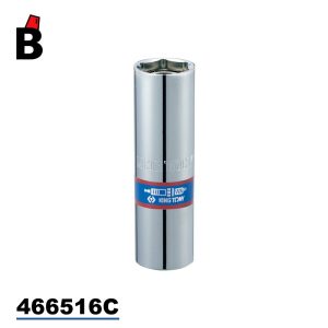بوكس بواجي مسدس ميغناطيس DR.SPARK PLUG SOCKET 16MM 5/8" 6PT "1/2 MAGNET CHROME كينج توني 466516C - باشا تولز